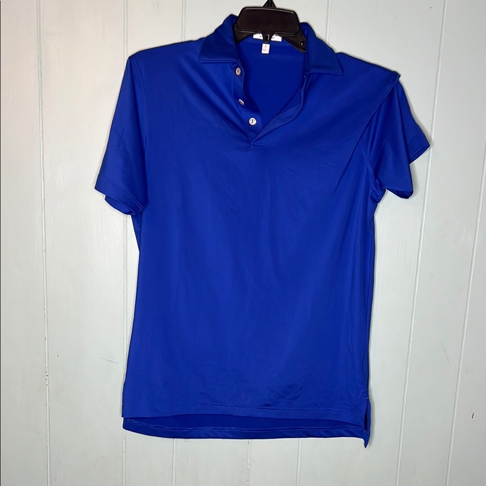 Peter Millar Royal Blue Polo Shirt with Short Sleeves